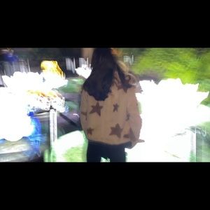 Faux fur jacket with stars - brand is william b